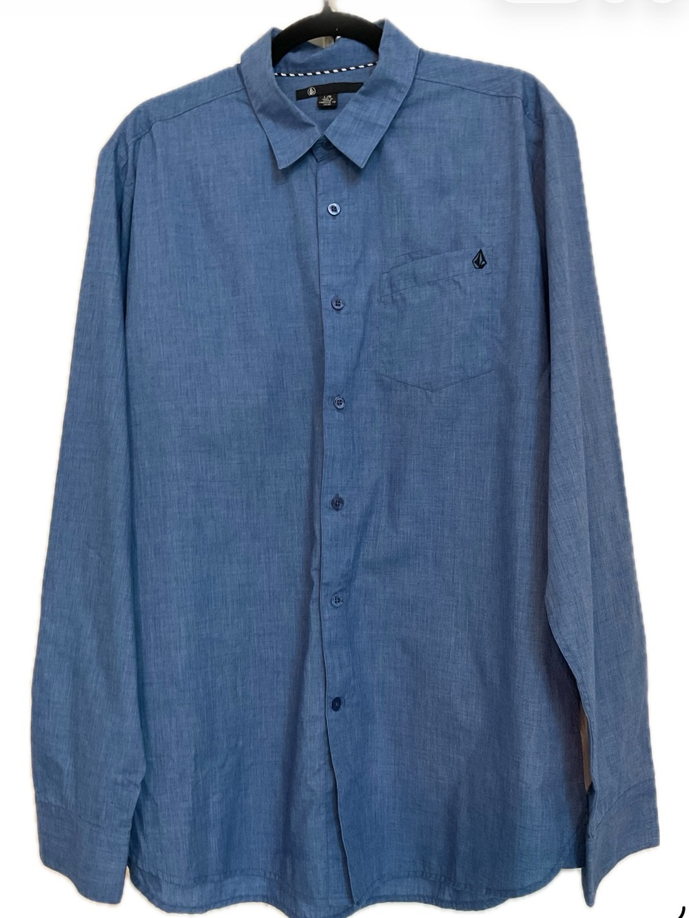 Volcom Men’s X Factor Heather Long-Sleeve Button-Down Shirt
